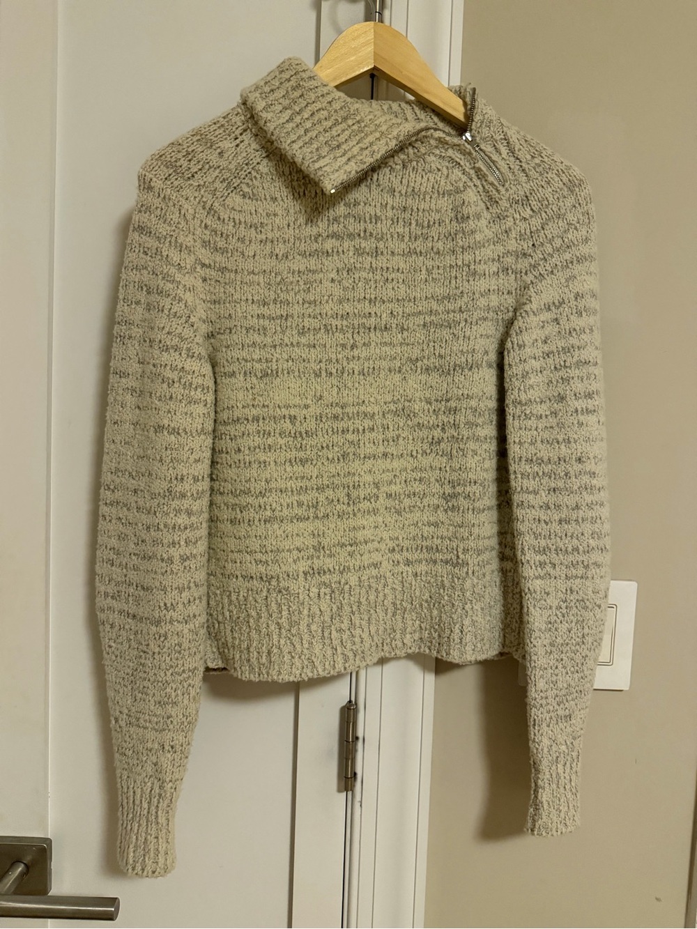 Isabel Marant Wool Knit Half-Zip Turtleneck Sweater